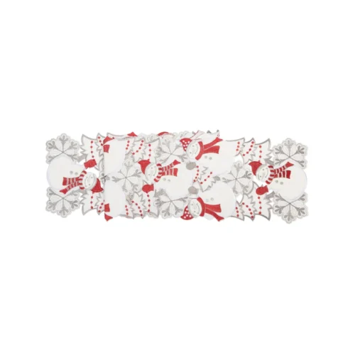Christmas table runner, snowmen design.
