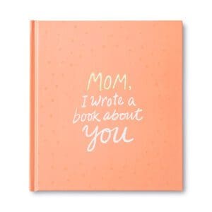 Here's an alt tag for the image: Mom, a book about you.
