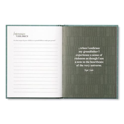 Grandfather quote journal, family memories.