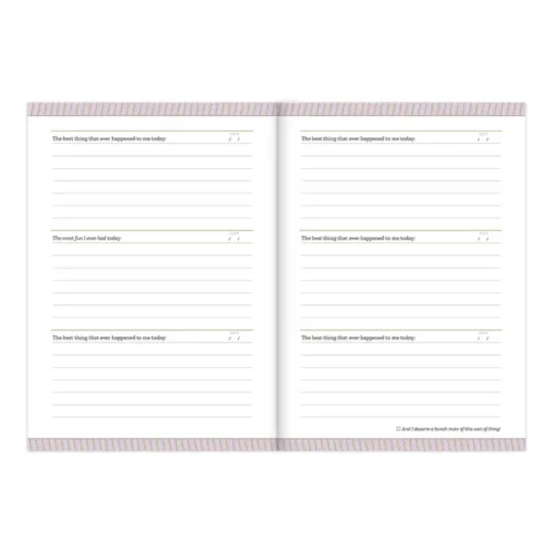 Gratitude journal prompts for daily entries.
