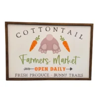 Cottontail Farmers Market Easter Sign 12x18