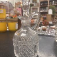 Antique Cut Crystal Diamond-pattern Cruet