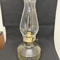 Kaadan Ltd Clear Glass Oil Lamp w/ Hobnail Chimney