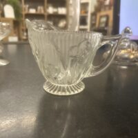 Jeannette Glass Iris & Herringbone Creamer