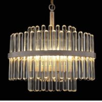 Q&S Modern Chandelier (Oak White)