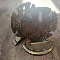Brass Sand Dollar Bookends 1960s