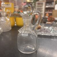 Vintage Glass Cruet (chipped stopper & tip)