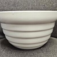 White ceramic mixing bowl