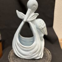 Blue Ceramic Stork