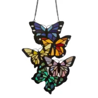Butterfly Cluster Stained Glass Panel