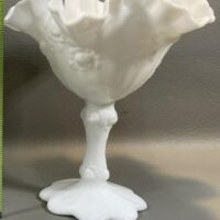 Fenton Rose Milk Glass Comport