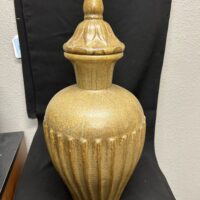 20" Gold Ceramic Vase