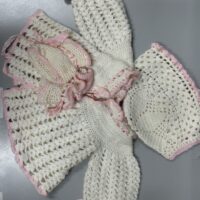 Vintage Crocheted Baby 4pc Set