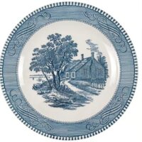 Currier & Ives Blue Salad Plate