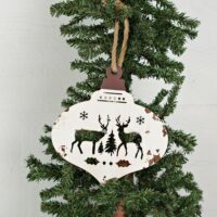 Metal Moose Bauble Ornament