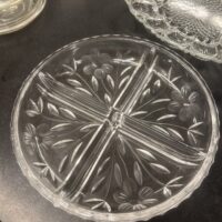 Leaded Glass "Wildflower" Appetizer Plate