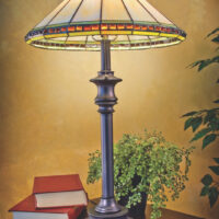 J Devlin Stained Glass Mission Lamp