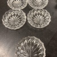 German-made Echt Bleikristal Gepresst (Crystal Coasters) Set of 5