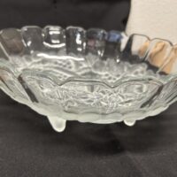 Indiana Glass Harvest Grape Oval Footed Bowl- Clear