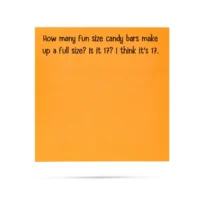 How Many Fun-Size Candy Bars- Sticky Notes