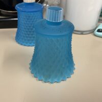 Homco Blue Diamond Candle Sconce