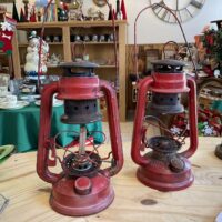Vintage Red Railroad Lamps
