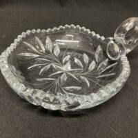 Crystal Nappy dish w/ handle