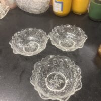 McKee "Rock Crystal Clear" Berry Bowls ca. 1930 (Set of 3)