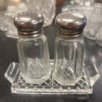 Vintage Cut-glass S&P Shaker Tray (no shakers)