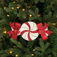 Metal Peppermint Ornament