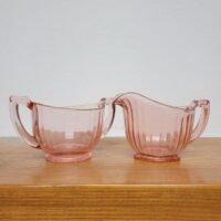 Imperial Glass Pink Depression Glass Creamer & Open Sugar Bowl