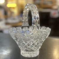 Princess House 8" Crystal Daisy & Diamond Basket