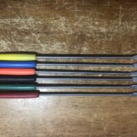 Mid-Century Rainbow Fondue Set, 6 forks