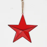 Vintage Red Metal Pocket Star Ornament 11"