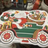 Maytex Vinyl Placemats- Santa's Antique Car (Set of 6)