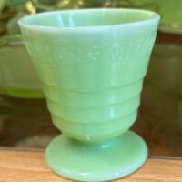 McKee Laurel Jadeite custard cup