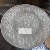 Vintage Frosted glass pansy plate
