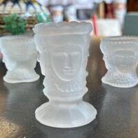 LG Wright 3-Faces Satin Glass 2.5" Toothpick Holder