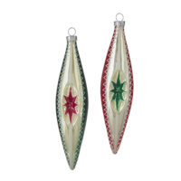 Vintage Teardrop Ornament 7.25"