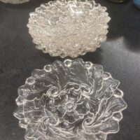 Indiana Glass "Wild Rose Clear" Dessert Bowls (set of 6)