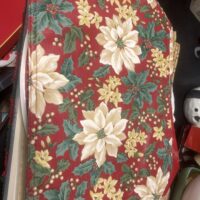 Vinyl Fabric Holiday Poinsettia Placemats (Set of 4)