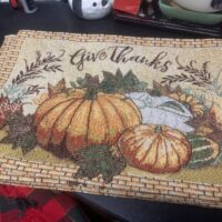 Woven "Give Thanks" Placemats (Set of 6)