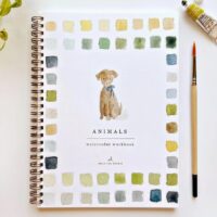 Watercolor Workbook w/ Paint Palette: ANIMALS
