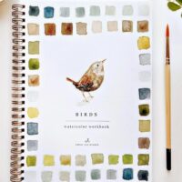 Watercolor Workbook w/ Paint Palette: BIRDS