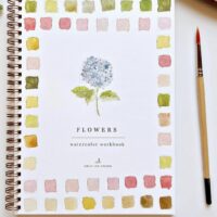 Watercolor Workbook w/ Paint Palette: FLOWERS