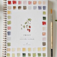 Watercolor Workbook w/ Paint Palette: FRUIT