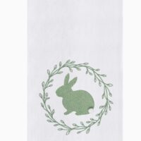 Spring Green Bunny Flour Sack Towel
