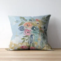 Beautiful Day Floral Throw Pillow