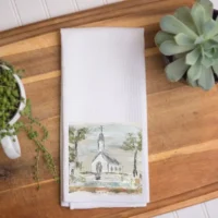 Old Country Church Tea Towel