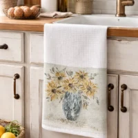 Yellow Daisies Tea Towel
